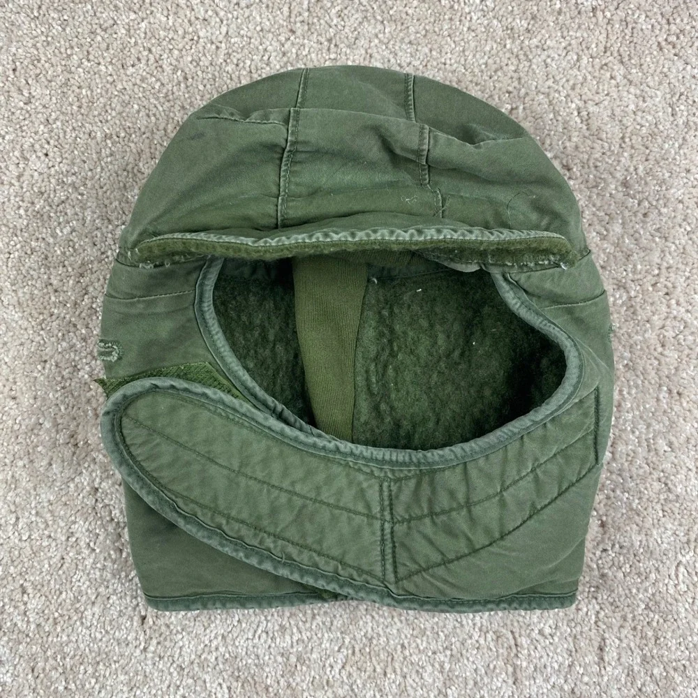 Vintage 1976 US Military Cold Weather Helmet Liner Cap Propper Olive Green 6 3/4